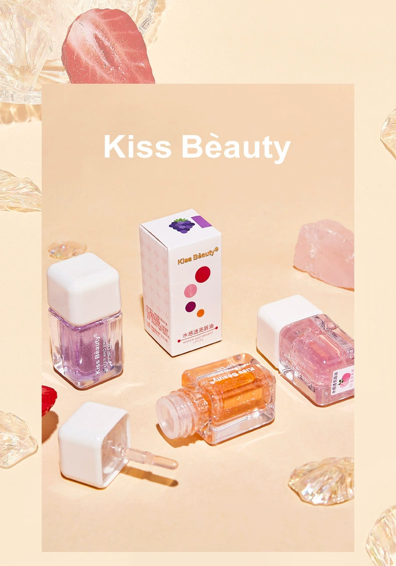嘟嘟唇保湿滋润口红唇蜜珠光带闪镜面唇釉 Kiss Beauty水感透亮唇油
