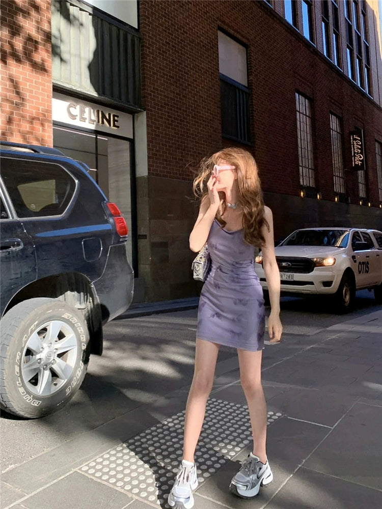 Fashion women's wear 2024 New French Style Temperament Sling Floral Slim-Fitting Dress Women's Summer Sexy Hot Girl MoM Hip Skirt