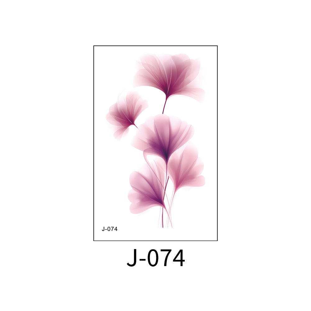 Free shipping Tattoo Colorful Flower Tattoo Sticker Disposable Waterproof Hand Back Clavicle Chest European and American Scar Covering Fresh Tattoo Sticker Paper