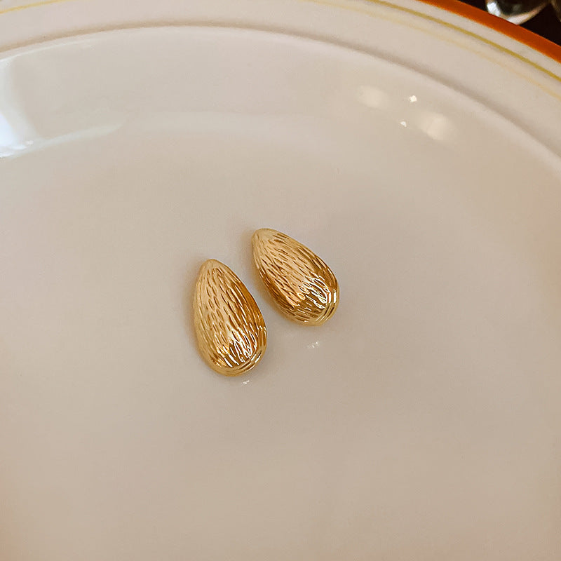 银针金属水滴不规则耳环欧美夸张冷淡风耳钉简约高级感耳饰批发女
