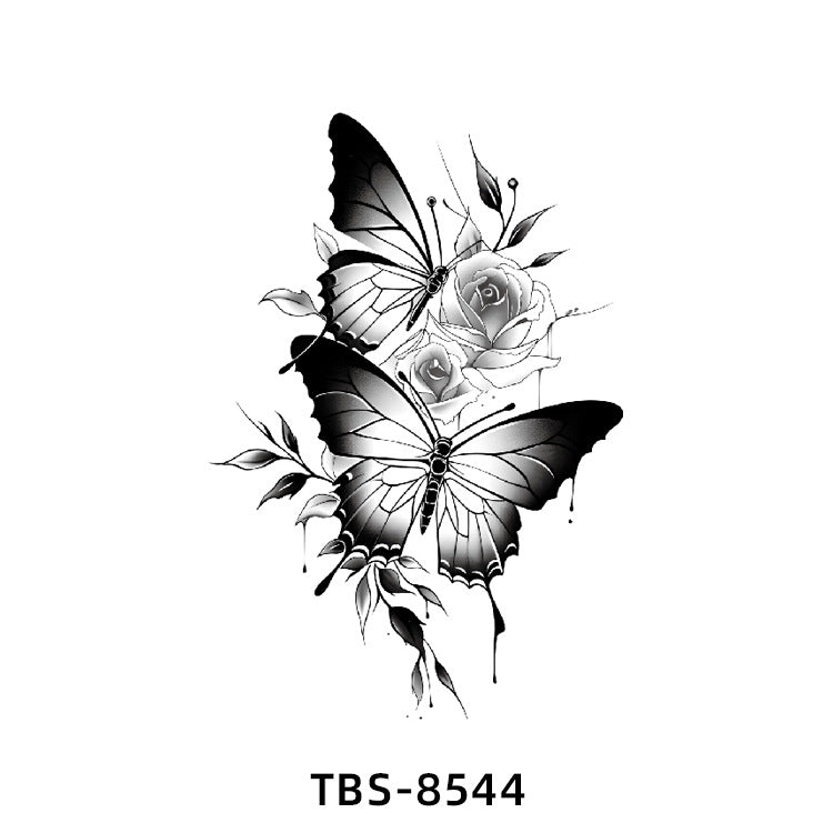 Free shipping Tattoo Small Full Arm Waterproof Tattoo Sticker Half Sleeve Arm Lion Animal Long-Lasting Cross-Border European and American Tattoo Sticker Paper Tattoo