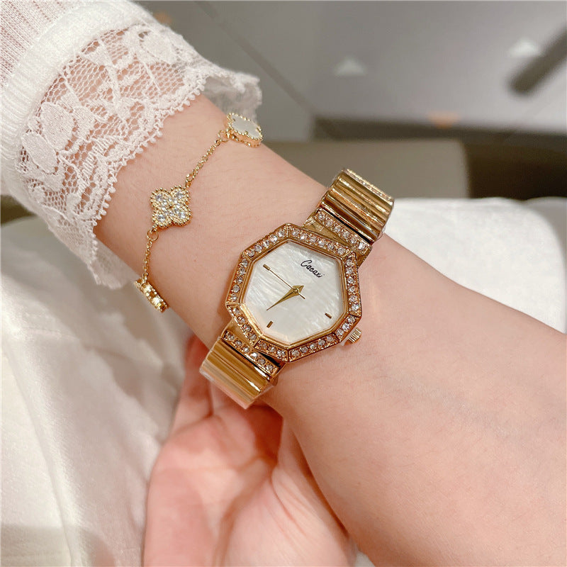 Fashion women's watchCacaxi Cross-Border New Ladies Watch Fashion Small Green Watch Foreign Trade Alloy Diamond Watch Wholesale A249