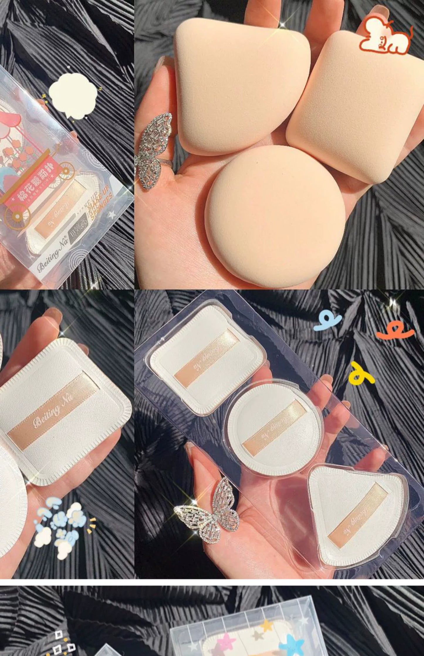 棉花糖气垫粉扑超软不吃粉干湿两用散粉海绵美妆蛋隔离粉底液专用化妆工具