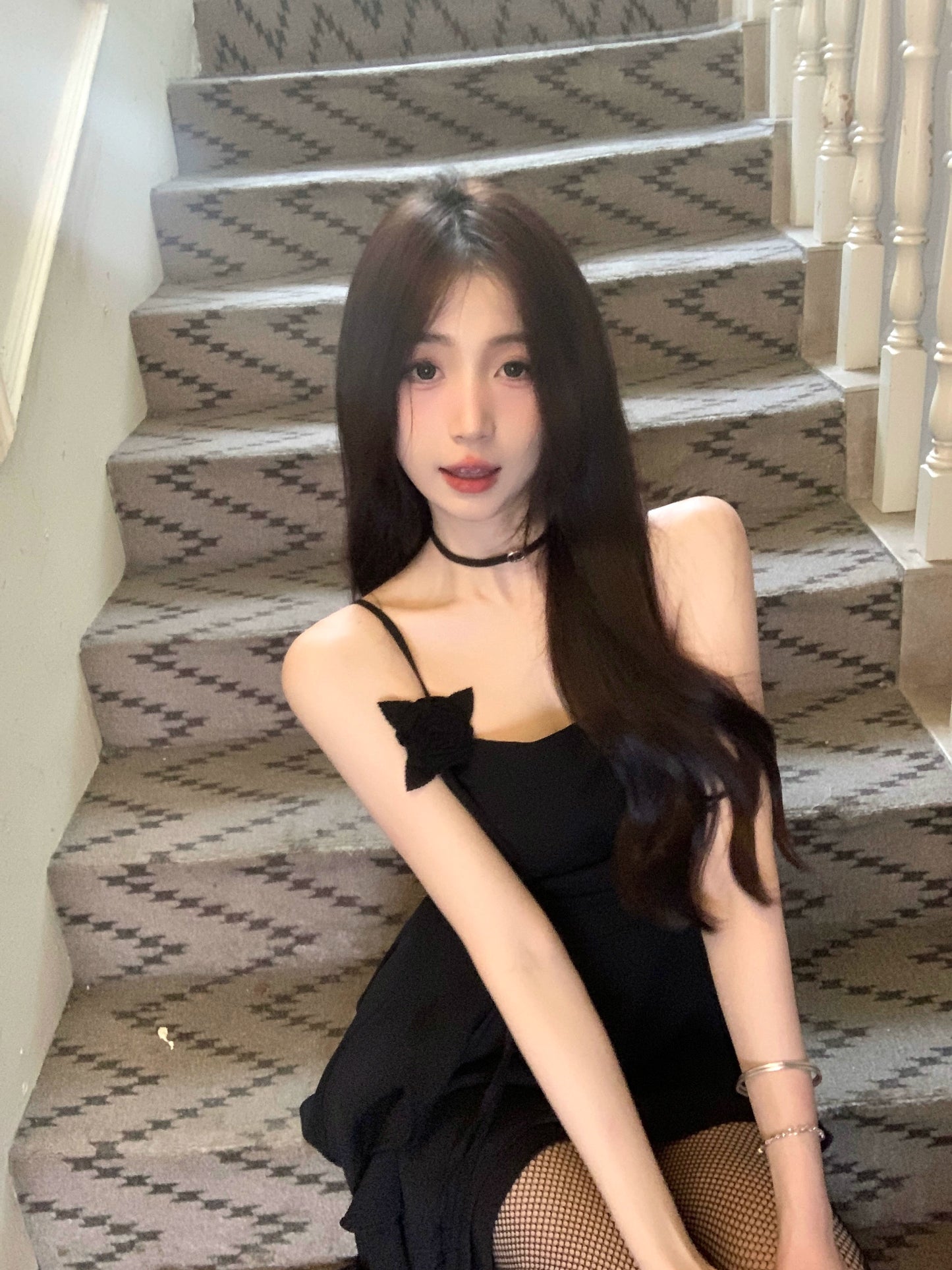 Fashion women's wear plus Size Women's Clothing Black Camisole Dress Women's Summer Sexy Skirt Plump Girls Covering Belly Thin Irregular A- line Skirt
