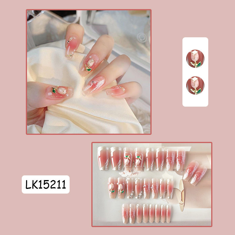 钻款穿戴甲轻奢美甲贴片气质假指甲3D美甲成品诺顾指甲贴美甲甲片