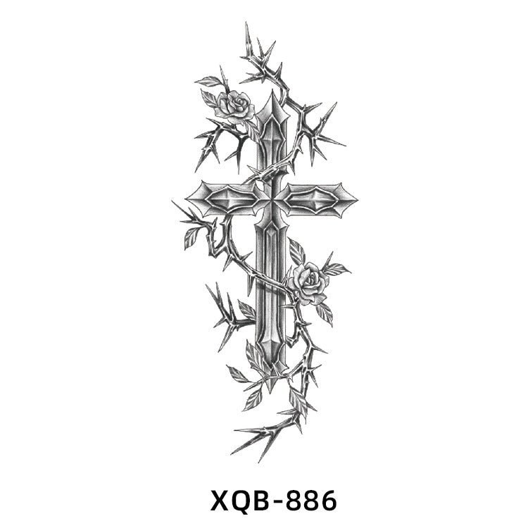 Free shipping Tattoo Small Full Arm Tattoo Sticker Waterproof Sweatproof Half Sleeve Men's and Women's European and American Color Black and White Flower Tattoo Water Transfer Stickers Wholesale