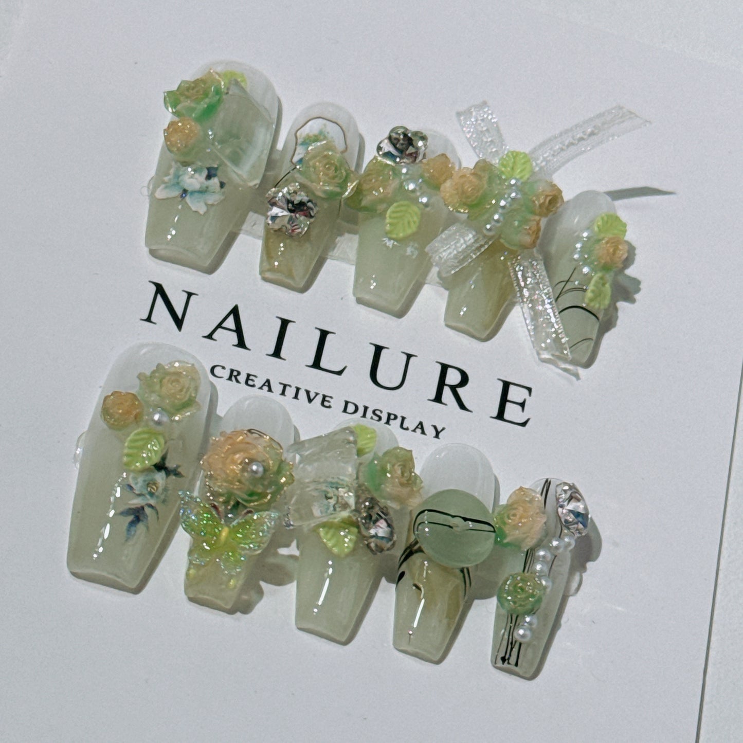 Original Manicure Wizard of Oz Mint Toffee Lotus Pond Moonlight Xiaohongshu Hot Spring Manicure Wear Nail Stickers