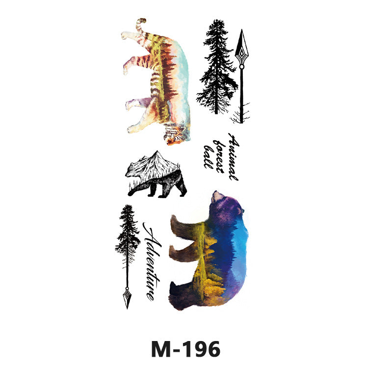Free shipping Tattoo Wholesale New Tattoo Sticker Long Lasting Waterproof Stickers English Alphabet Letters Flowering and Fruiting Color Arm Half Sleeve Simulation Tattoo Sticker