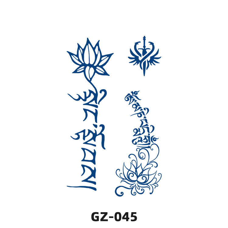 Free shipping Tattoo Juice Herb Tattoo Sticker Semi-Permanent Non-Reflective Simulation Pattern Waterproof and Durable Men and Women Tattoo Tattoo Sticker Paper