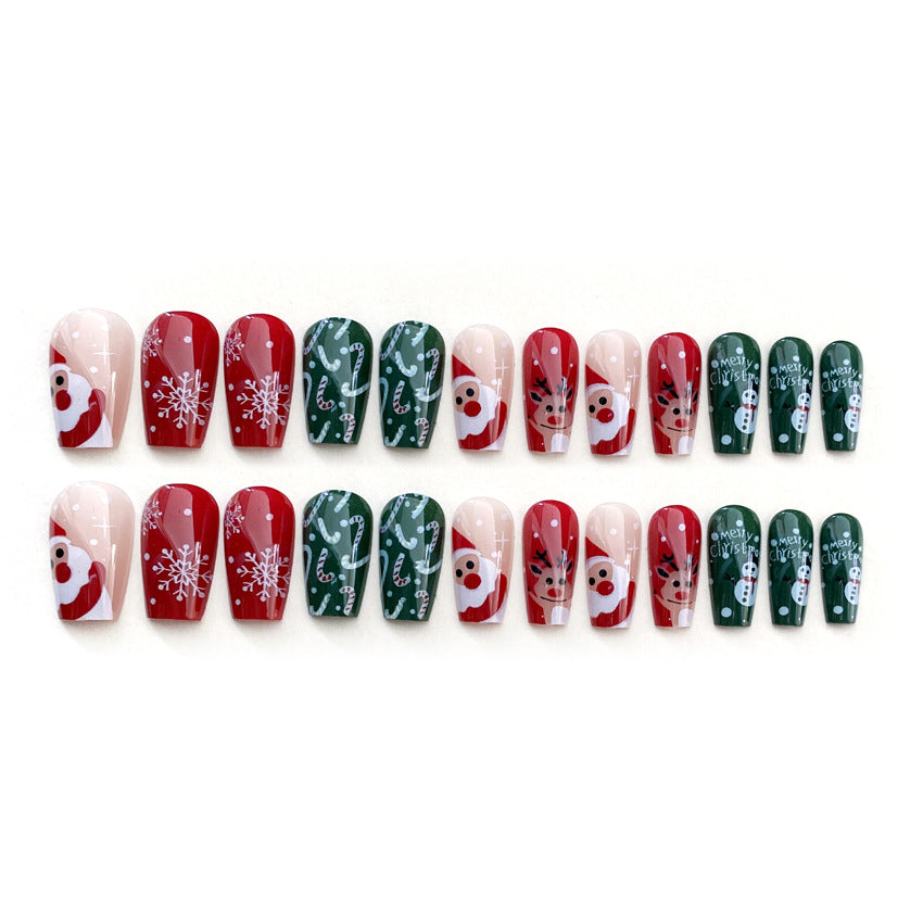 Fashion  nail New Christmas Cartoon Cute New Year Winter Warm Elk Christmas Antelope Wine Red Wear Armor P169