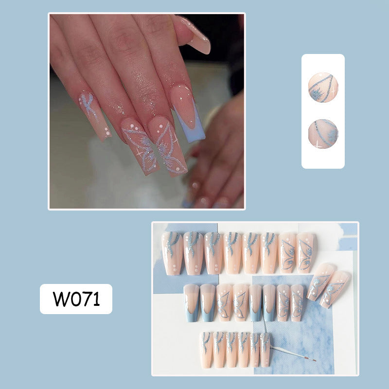 跨境穿戴甲外贸款指甲贴片诺顾美甲片假指甲美甲贴片成品甲 nails