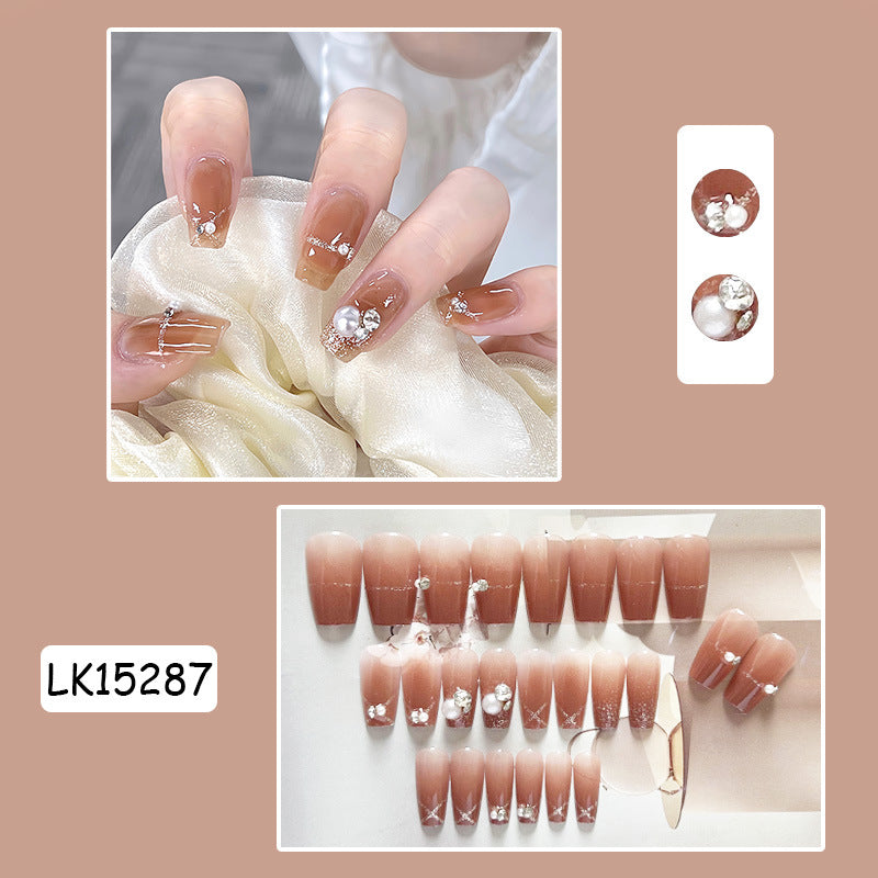钻款穿戴甲轻奢美甲贴片气质假指甲3D美甲成品诺顾指甲贴美甲甲片