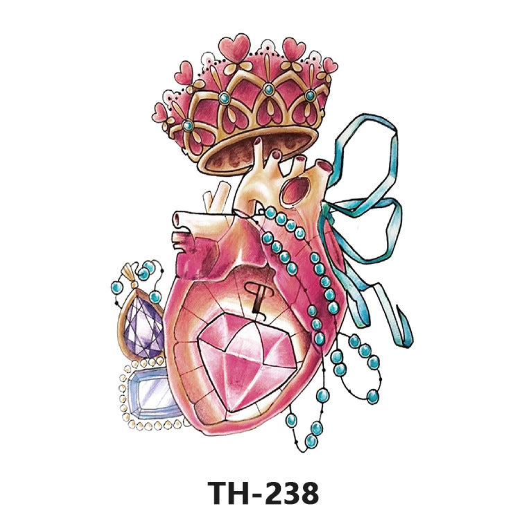 Free shipping Tattoo Factory Sticker Tattoo Tattoo Sticker Simulation Tattoo Sticker Paper Flower Color Water Transfer Stickers Sweatproof and Waterproof Direct Wholesale