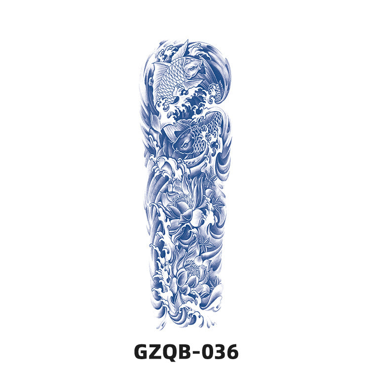 Free shipping Tattoo Factory in Stock Wholesale Herbal Juice Full Arm Tattoo Sticker Waterproof Sweat-Proof Imitation Tattoo Semi Permanent Tattoo Sticker