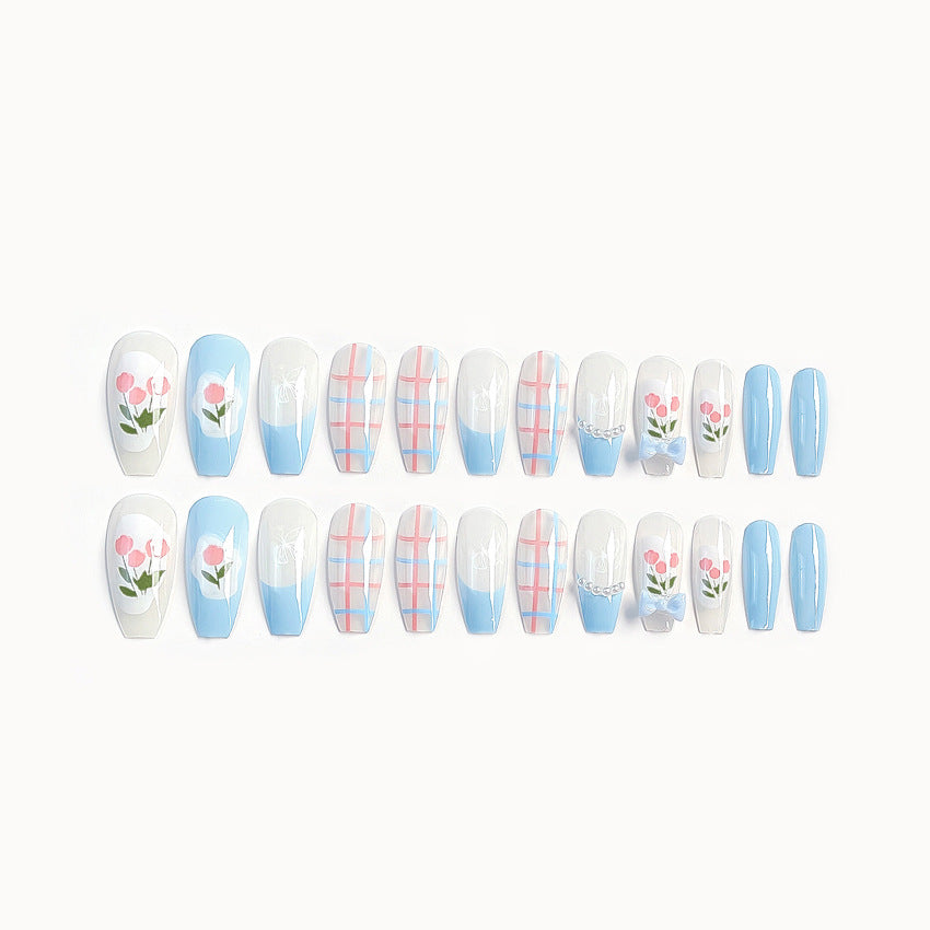Fashion  nail Internet Celebrity Fake Nail Patch Wear Armor Finished Product Nail Tip Nail Stickers Disassembly Nail Patch Female Pick Nail Stickers X78