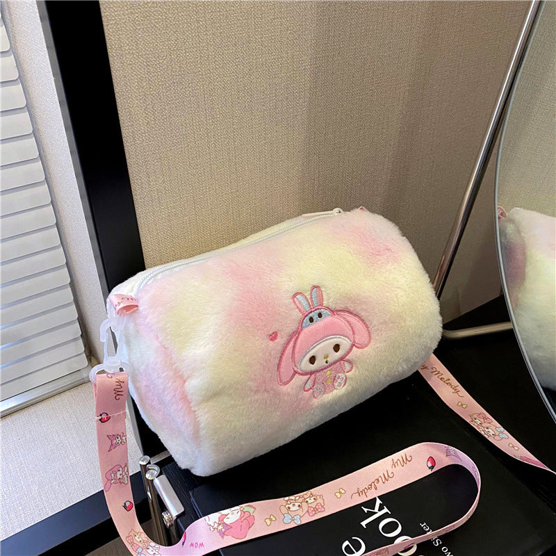 Dopamine Bag Free shipping Tattoo Vitality dopamine girl smudge bucket bag new jade cinnamon dog plush messenger bag women's versatile accessories shoulder bag