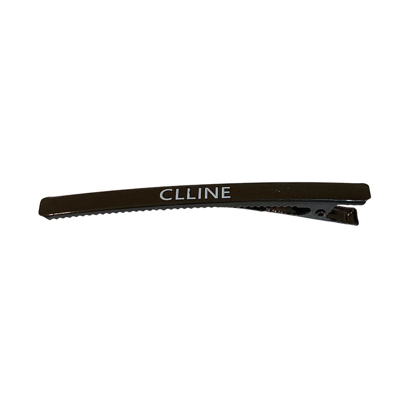 韩国东大门字母发夹小众简约新款鸭嘴夹时尚个性金属风发饰批发女