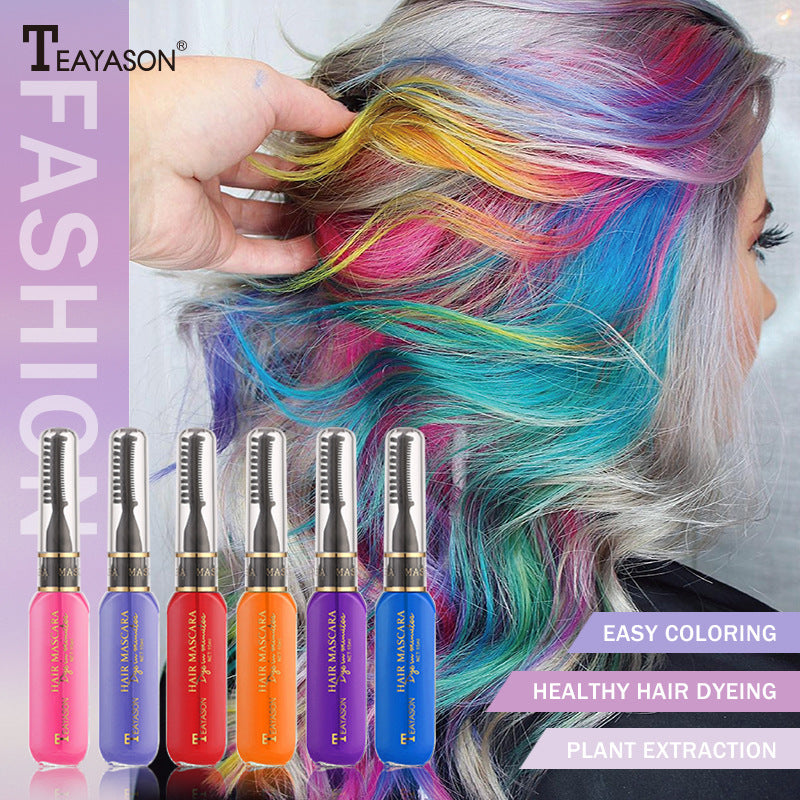 Disposable hair dye White dark blue dye Color Highlights Color Mascara dual purpose
