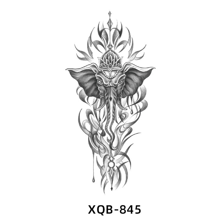 Free shipping Tattoo Small Full Arm Animal Tattoo Tattoo Sticker Half Sleeve Simulation Waterproof Black and White, Colored Flower Men and Women Tattoo Sticker Paper Wholesale
