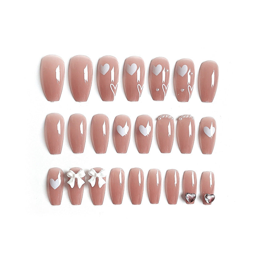 Fashion  nail Wear a Nail Stickers Nail Patch Fake Nails Detachable Bow Nail Tip Nail Sticker X15
