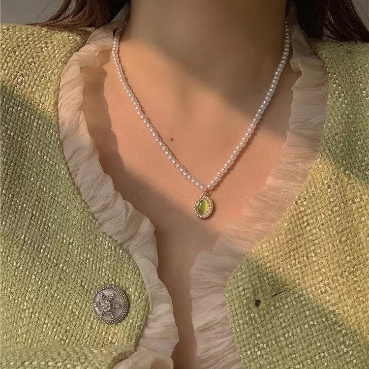 珠宝首饰巴洛克小众珍珠项链女辣妹气质锁骨链设计感爱心吊坠百搭饰品批发