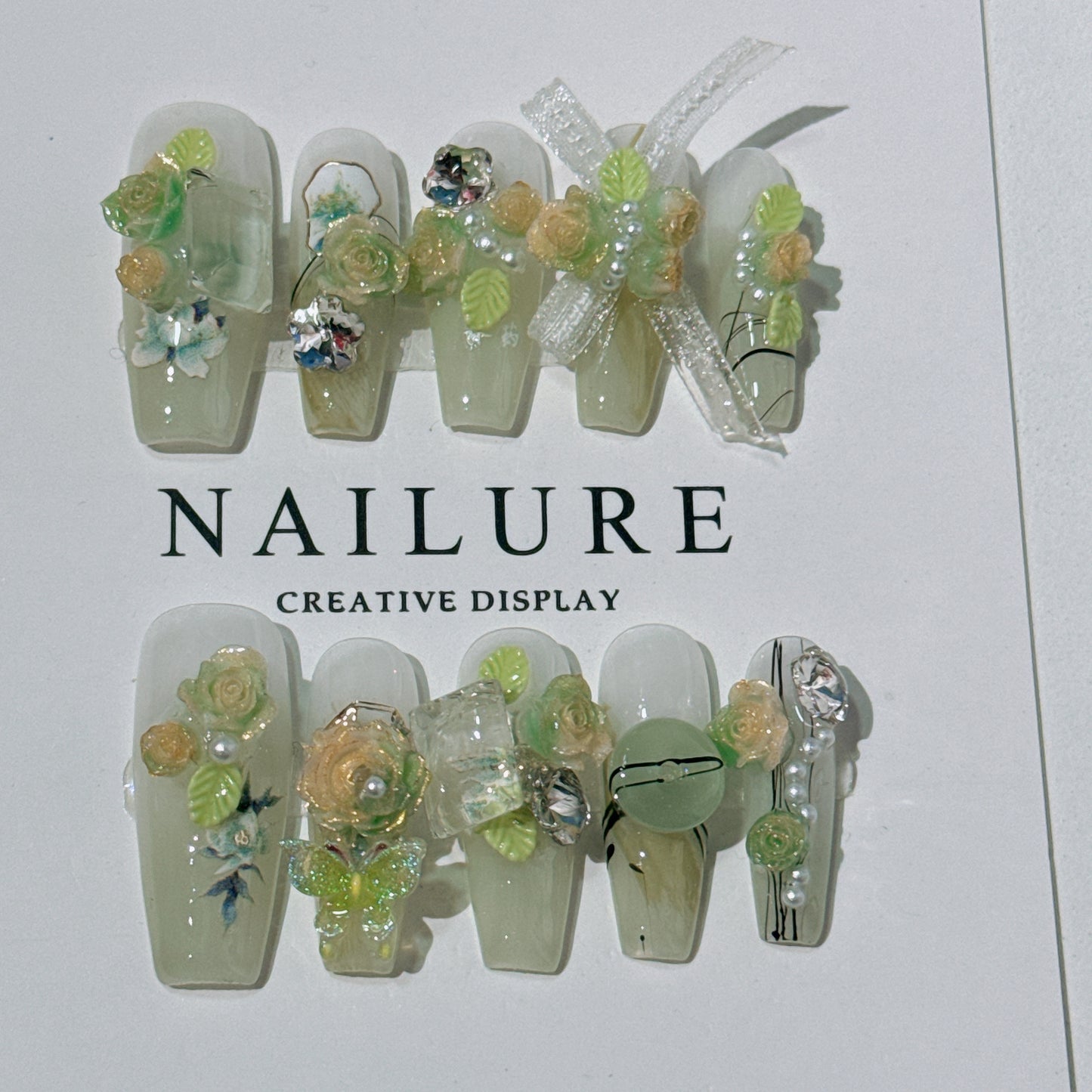 Original Manicure Wizard of Oz Mint Toffee Lotus Pond Moonlight Xiaohongshu Hot Spring Manicure Wear Nail Stickers