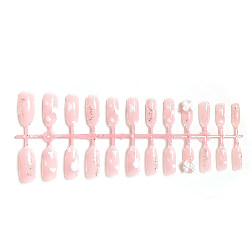 Fashion  nail Wear a Nail Stickers Nail Patch Fake Nails Detachable Bow Nail Tip Nail Sticker X18