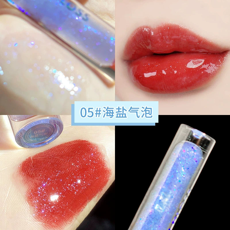 珠光带细闪口红唇蜜大牌润唇膏不掉色镜面不沾杯显白学生唇彩唇釉