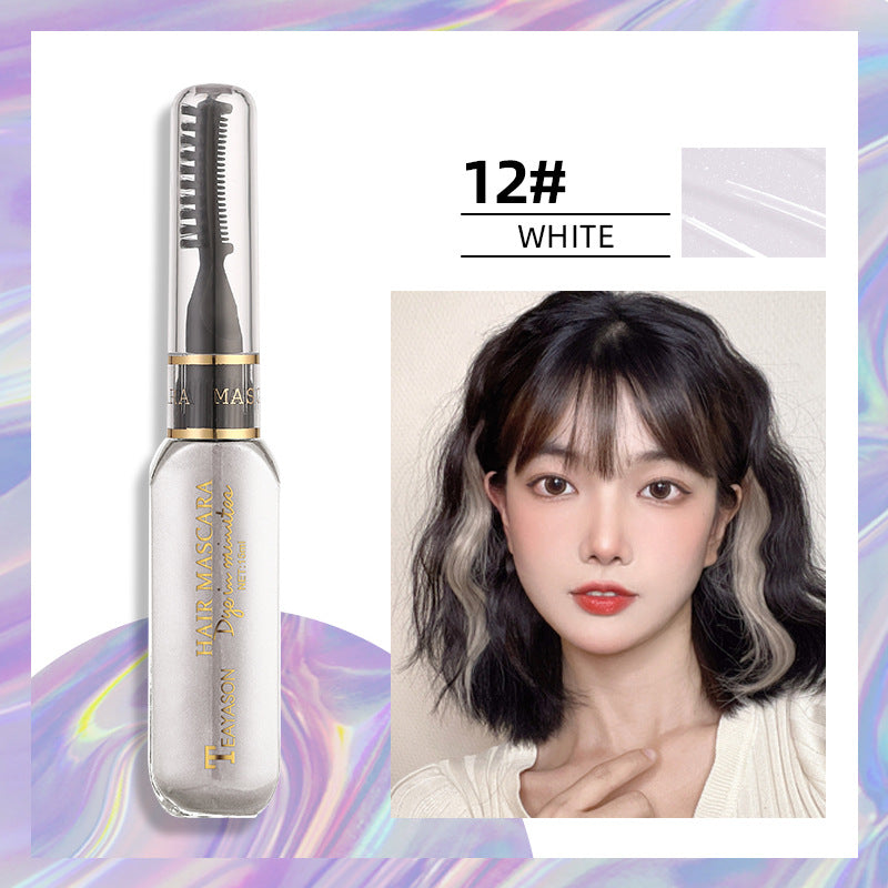 Disposable hair dye White dark blue dye Color Highlights Color Mascara dual purpose