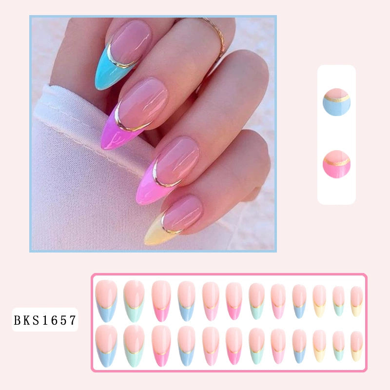 (Hand made nail) Nail pieces, wearing nail pieces, long cross-border nail products, fake nails, European and American wearing nail nails