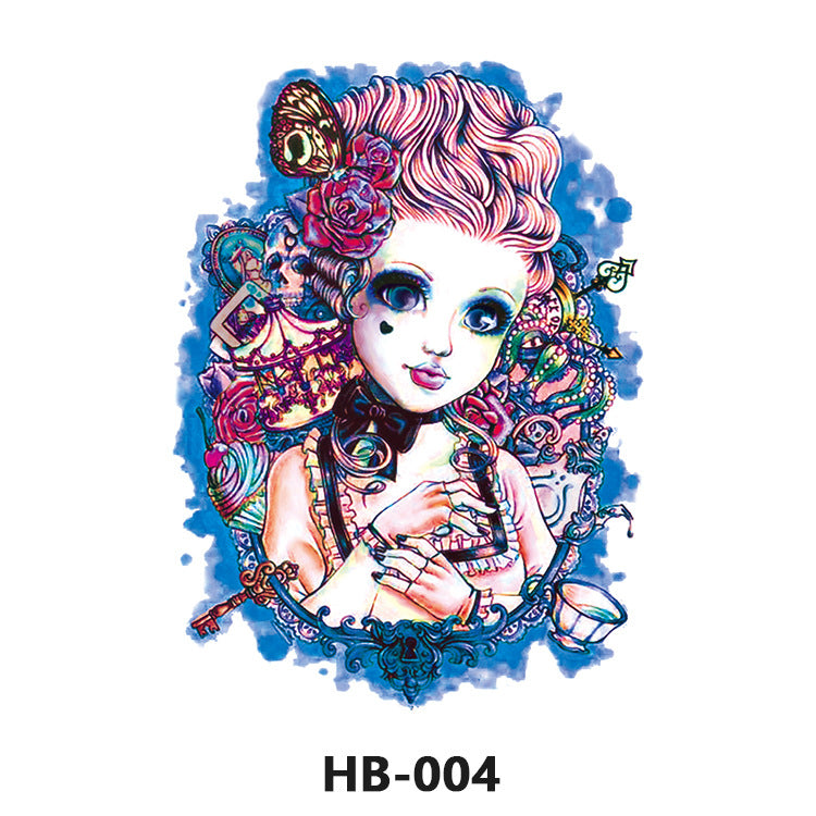 Free shipping Tattoo Cross-Border Factory in Stock Wholesale Artistic Tattoo Sticker Waterproof Fashion Flower Arm Stickers Half Sleeve Temporary Tattoo Sticker Men and Women