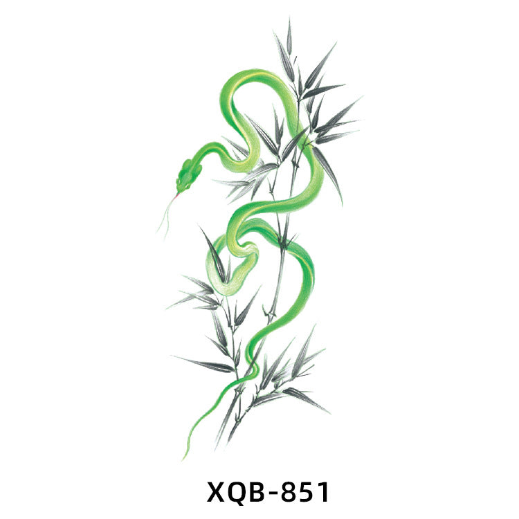 Free shipping Tattoo Small Full Arm Animal Tattoo Tattoo Sticker Half Sleeve Simulation Waterproof Black and White, Colored Flower Men and Women Tattoo Sticker Paper Wholesale