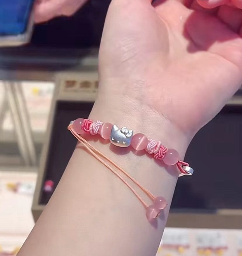 珠宝首饰夏季新品锆石水晶猫眼石手链小众简约高级感手串时尚百搭手饰批发