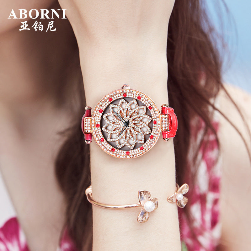 Fashion women's watchYabani Popular Good Luck Comes Women's Quartz Watch Fashion Diamond Waterproof Watch Cross-Border Hot Women's Watch Wholesale