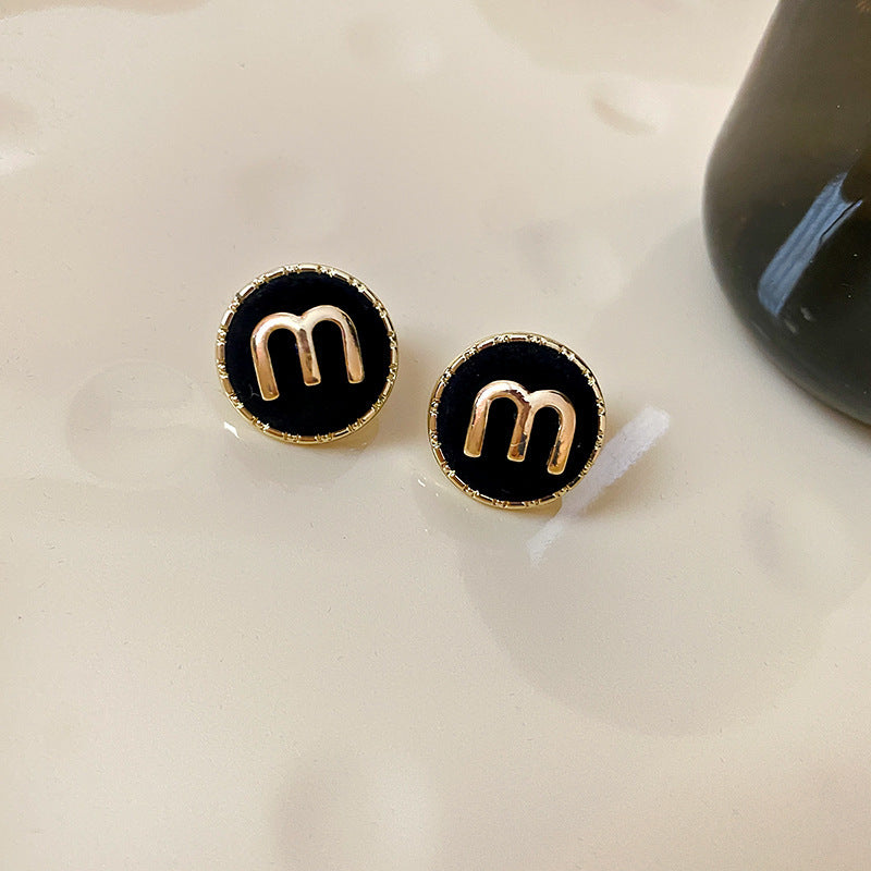 银针秋冬蝴蝶结黑色系耳环轻奢高级感耳钉时尚百搭复古耳饰批发女