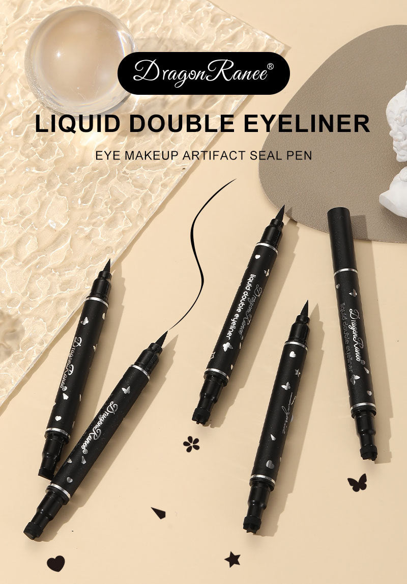 Double head Seal Eyeliner waterproof not easily smudging lazy people do not fade Liquid Eyeliner Cross Border makeup Stars Love Seal Eyeliner
