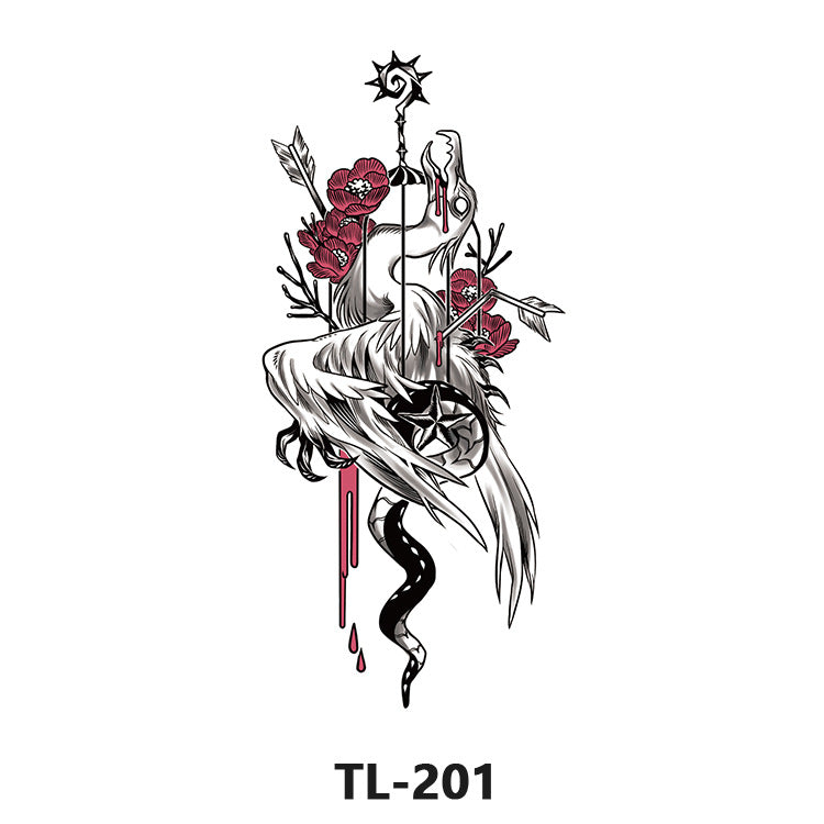 Free shipping Tattoo Factory Wholesale Fresh Tattoo Sticker Men's and Women's Flower Tattoo Stickers in Stock Direct Selling to Map Colorful Flowers