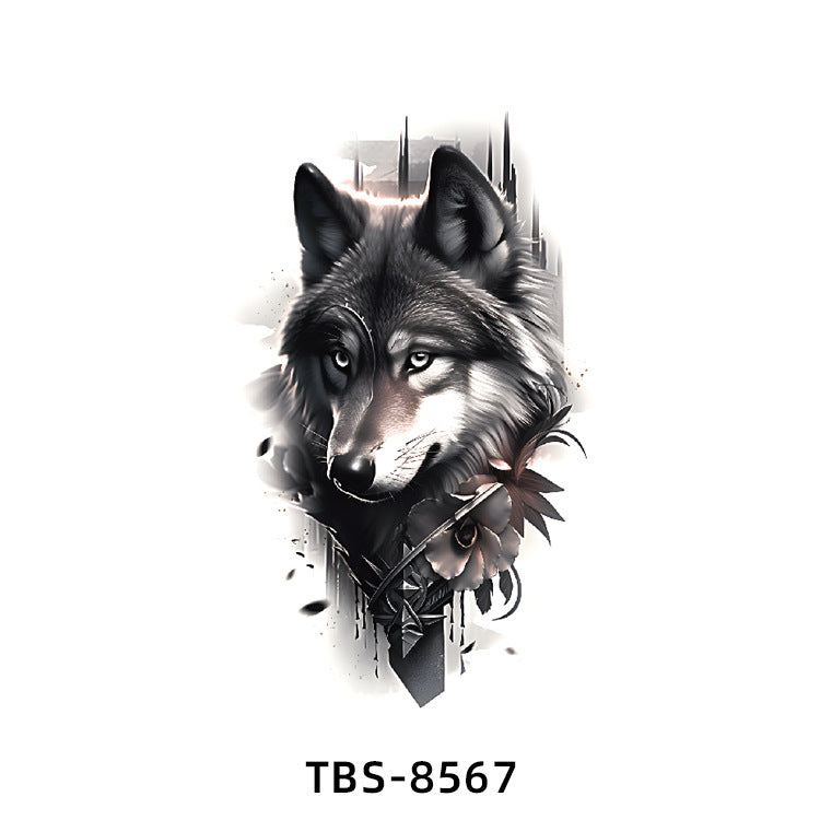 Free shipping Tattoo In Stock Wholesale Small Full Arm Tattoo Sticker Waterproof Sweatproof Animal Color Half Sleeve Arm Flower Tattoo Sticker Paper Tattoo