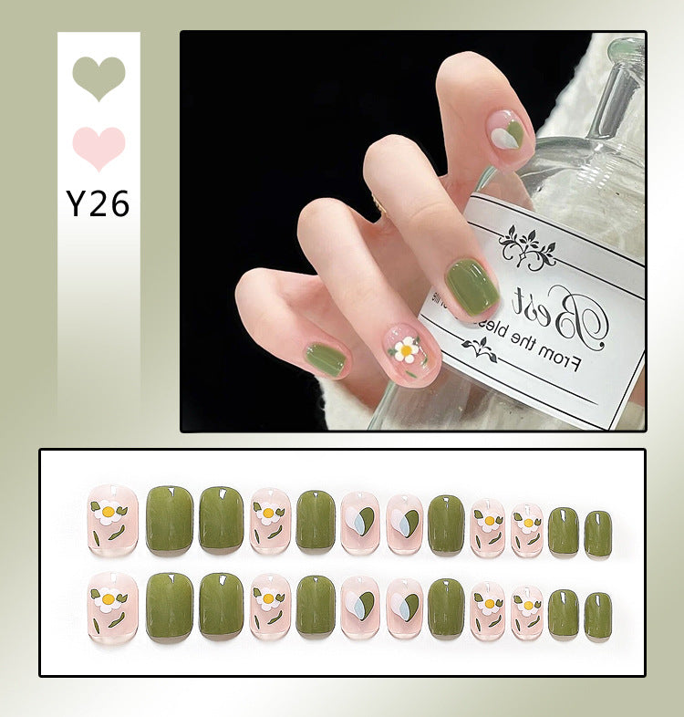 Fashion  nail Internet Celebrity Fake Nail Patch Wear Armor Finished Product Nail Tip Nail Stickers Removable Nail Patch Stall Supply Manufacturer
