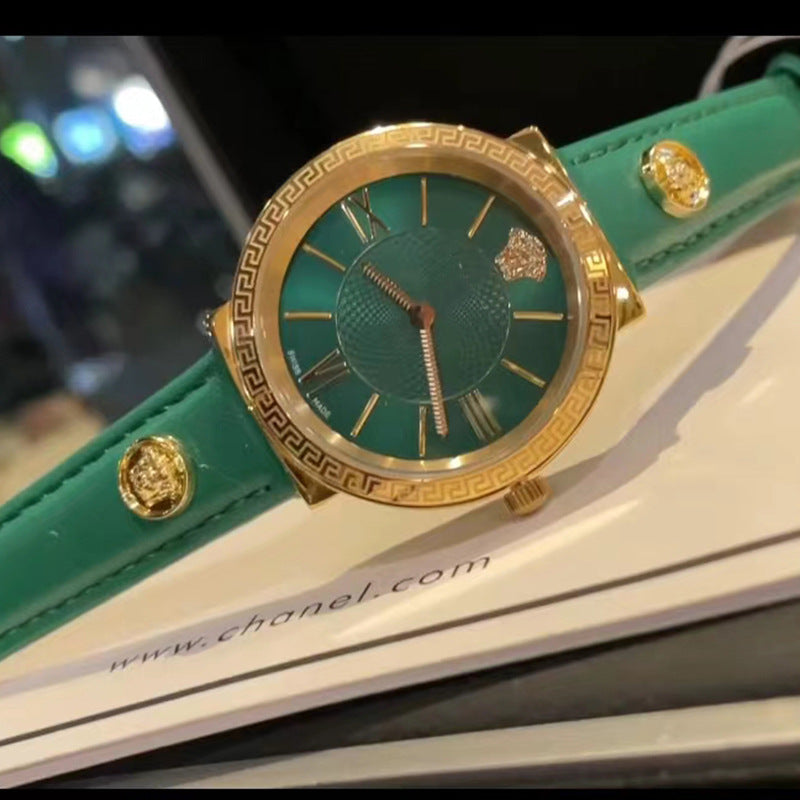 Fashion women's watchMedusa Beauty Head Quartz Watch Women's Watch Small Green Fashion Trend Foreign Trade Women's Internet Celebrity Live Wholesale Watch Women