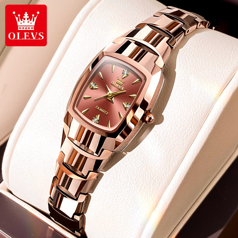 Women's fashion watch Oulishi brand new tungsten steel quartz watch women's watch fashion women's watch women's watch
