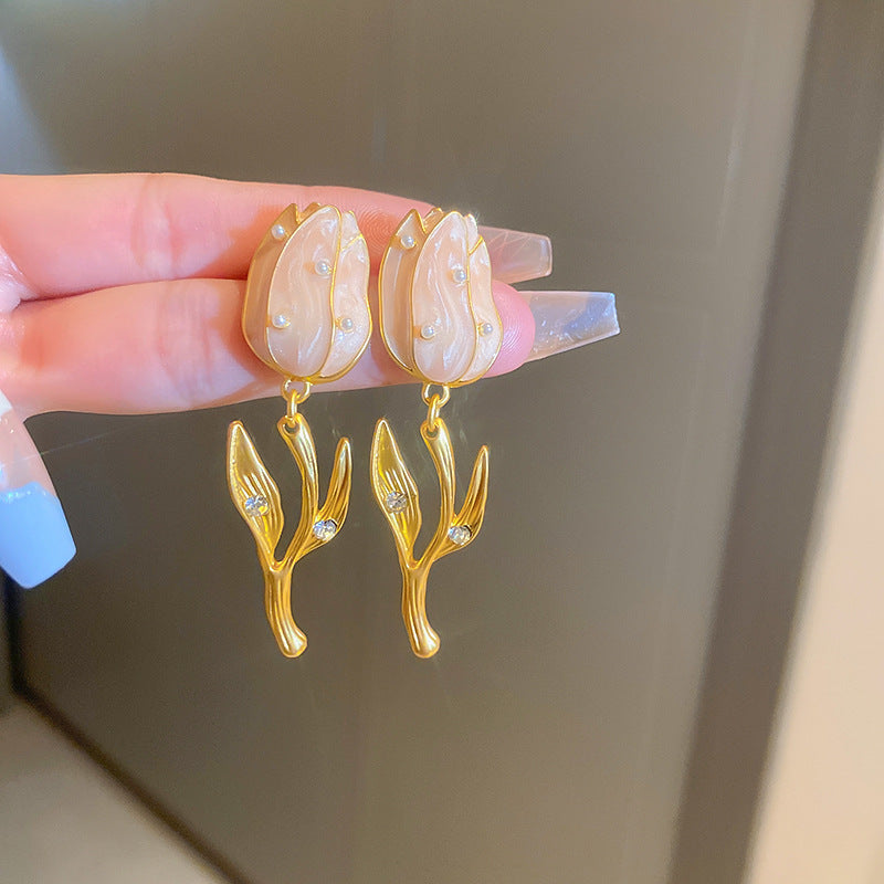 首饰耳环中古vintage饰品 个性设计爆款925银针耳环气质高级感耳饰女批发