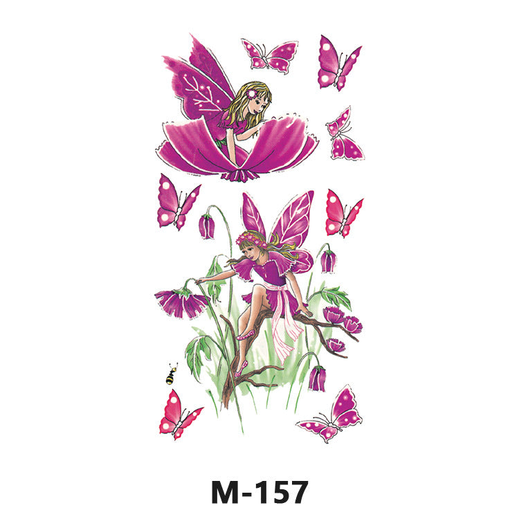 Free shipping Tattoo Sticker Tattoo Tattoo Sticker Simulation English Tattoo Sticker Paper Flower Colorized Butterfly Water Transfer Sticker Sweatproof and Waterproof Wholesale