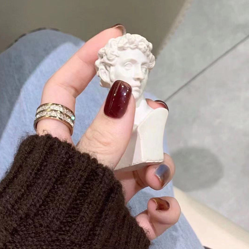 冷萃咖啡穿戴甲秋冬指甲贴片渐变美甲片晕染假指甲美甲贴片成品甲