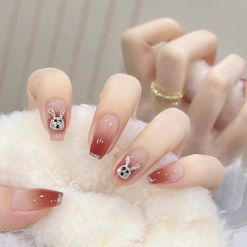 Fashion  nail Bunny Wearable Armor Nail Patch Nail Sticker Nail Stickers Fake Nails Wearable Nail Stickers A12