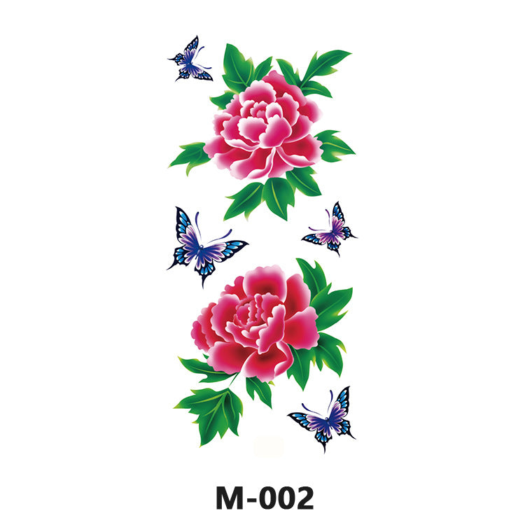 Free shipping Tattoo Factory Wholesale Tattoo Sticker Tattoo Men's and Women's Flower Butterfly Color Waterproof Tattoo Sticker Internet Celebrity Tattoo Sticker Paper