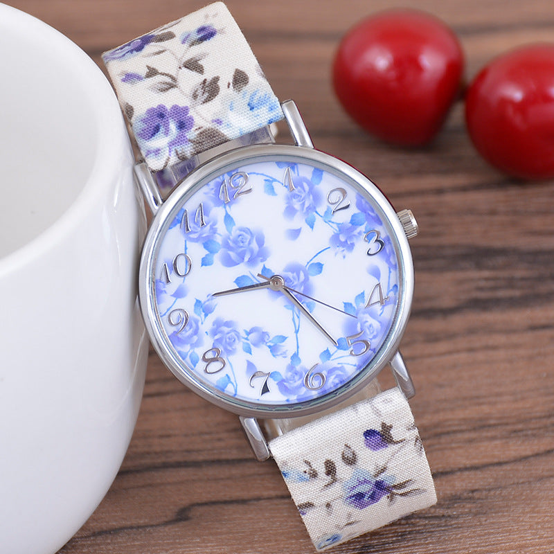 Fashion women's watchCross-Border Hot Selling Trendy Flower Woven Belt Quartz Watch Women's Fresh Flower Watch Fashion Wrist Watch Women's Watch Wholesale