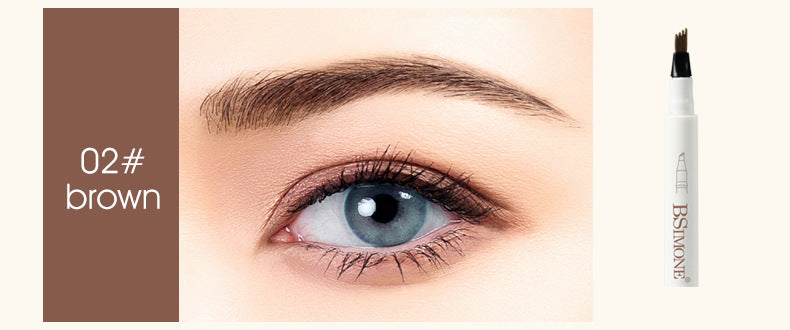 BSIMONE's best-selling makeup holding four pronged eyebrow pencil is waterproof, sweat resistant, and naturally won't take off makeup. It is a water-based eyebrow pencil