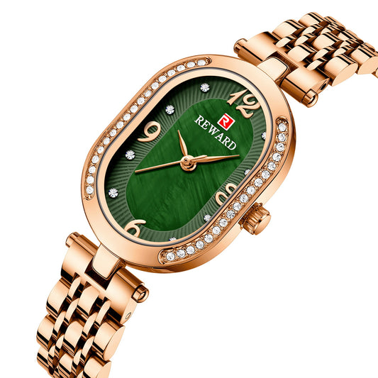 Fashion women's watchReward Elegant Lady Watch Diamond-Embedded Women's Quartz Watch Class II E-Commerce Network Red Women's Watch Direct Delivery