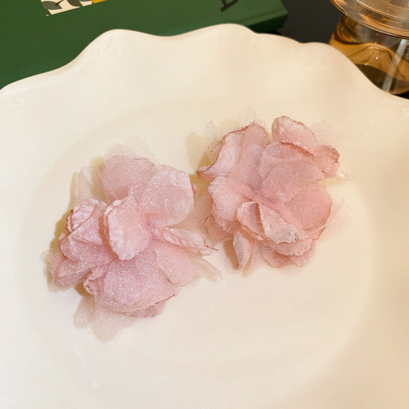 珠宝首饰黄色花朵耳环个性夸张耳钉耳坠新款度假旅游耳饰批发